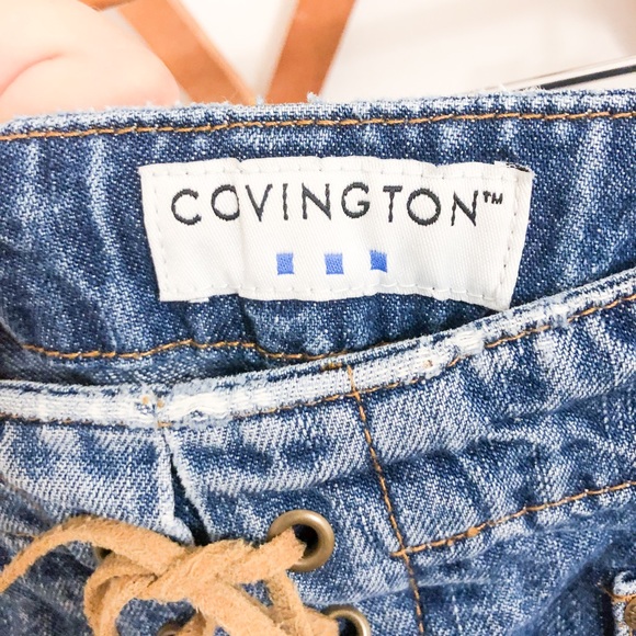 Vintage Covington Denim Mini Skirt - Picture 5 of 7